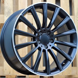 Jante Mercedes 18x8,5 ET48 5x112 - Black Half Matt+Polished Lip
