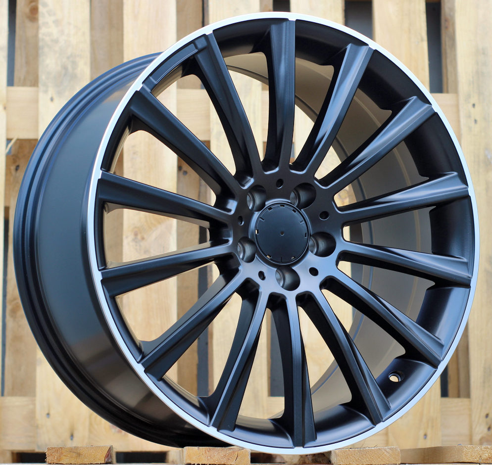 Jante Mercedes 18x8,5 ET48 5x112 - Black Half Matt+Polished Lip