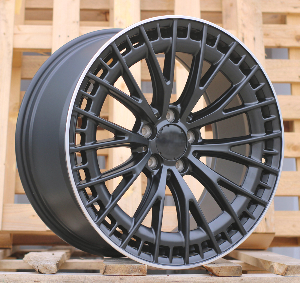 Jante Mercedes 20x8,5 ET36 5x112 - Black Matt+Polished Lip