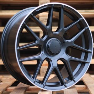 Jante Mercedes 19x8,5 ET45 5x112 - Black Half Matt+Polished Lip