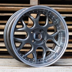 Jante SMART 16x7 ET30 3x112 - Gun Metal+Polished Lip