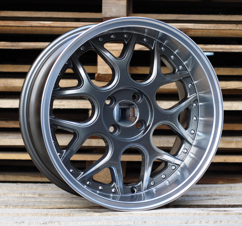 Jante SMART 17x8,5 ET20 3x112 - Gun Metal+Polished Lip
