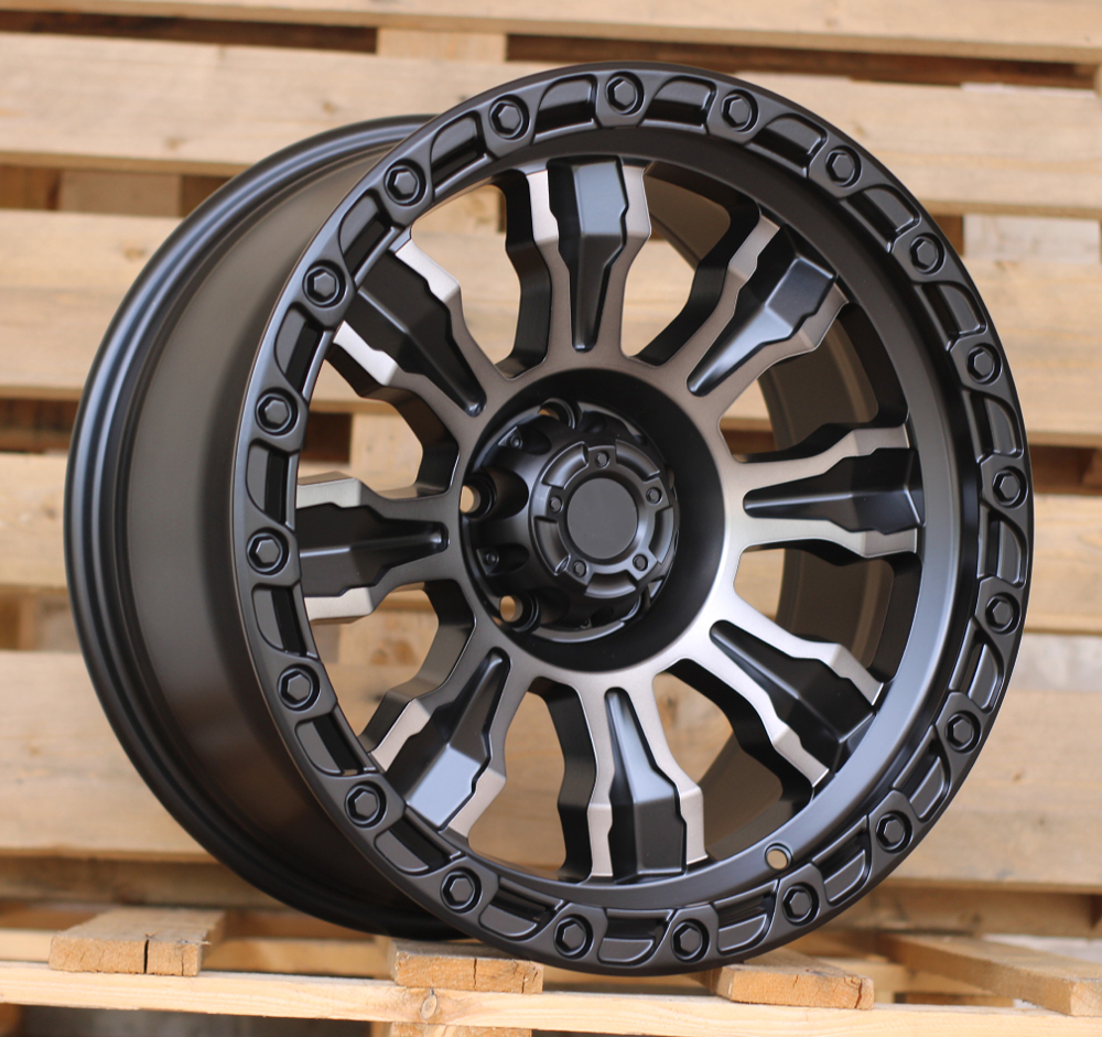 Jante 4X4 17x9 ET-10 5x127 - Black Polished Matt