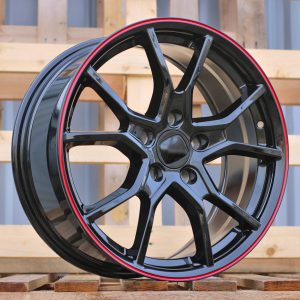 Jante Honda 17x7,5 ET45 5x114,3 - Black+Red Line