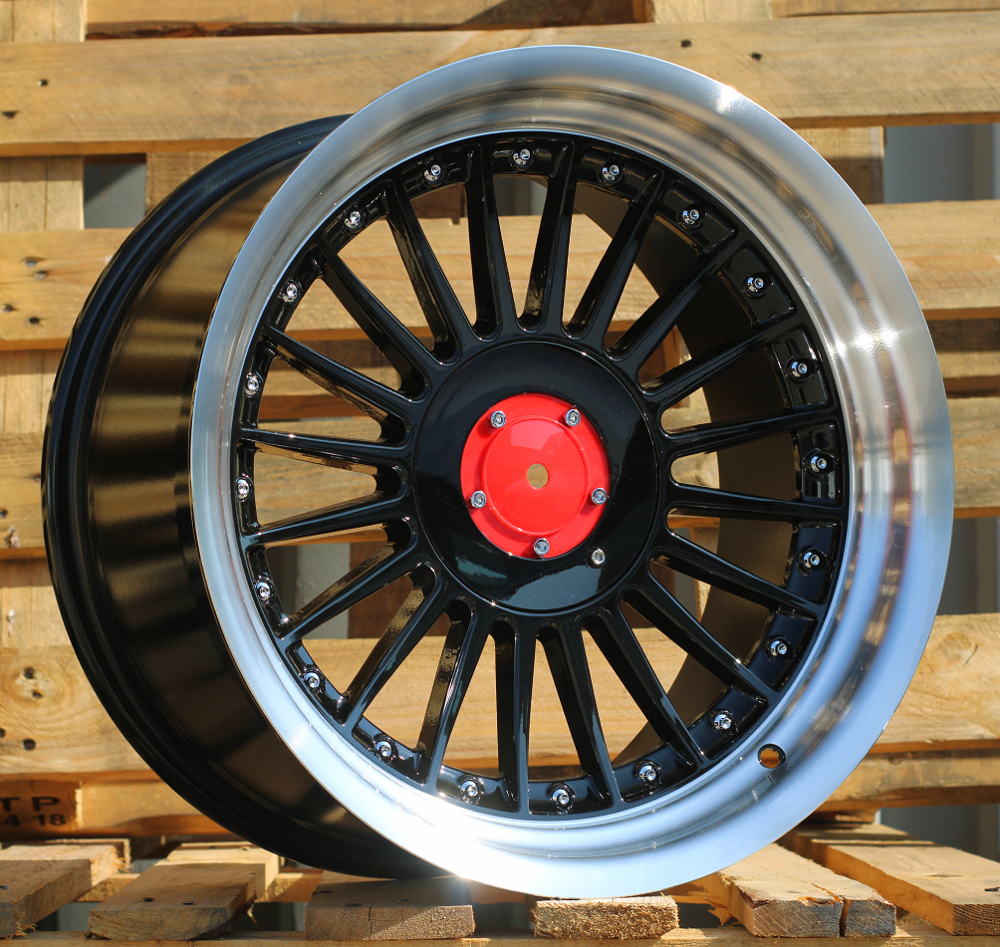 Jante BMW 17x8 ET20 5x120 - F Black+Polished Lip