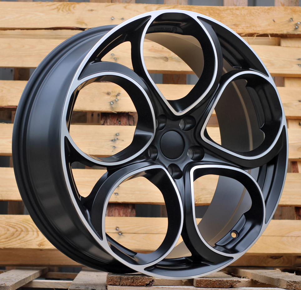 Jante Alfa-Romeo 19x8 ET34 5x110 - Black Polished Half Matt