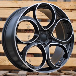 Jante Alfa-Romeo 19x8 ET34 5x110 - Black Polished Half Matt