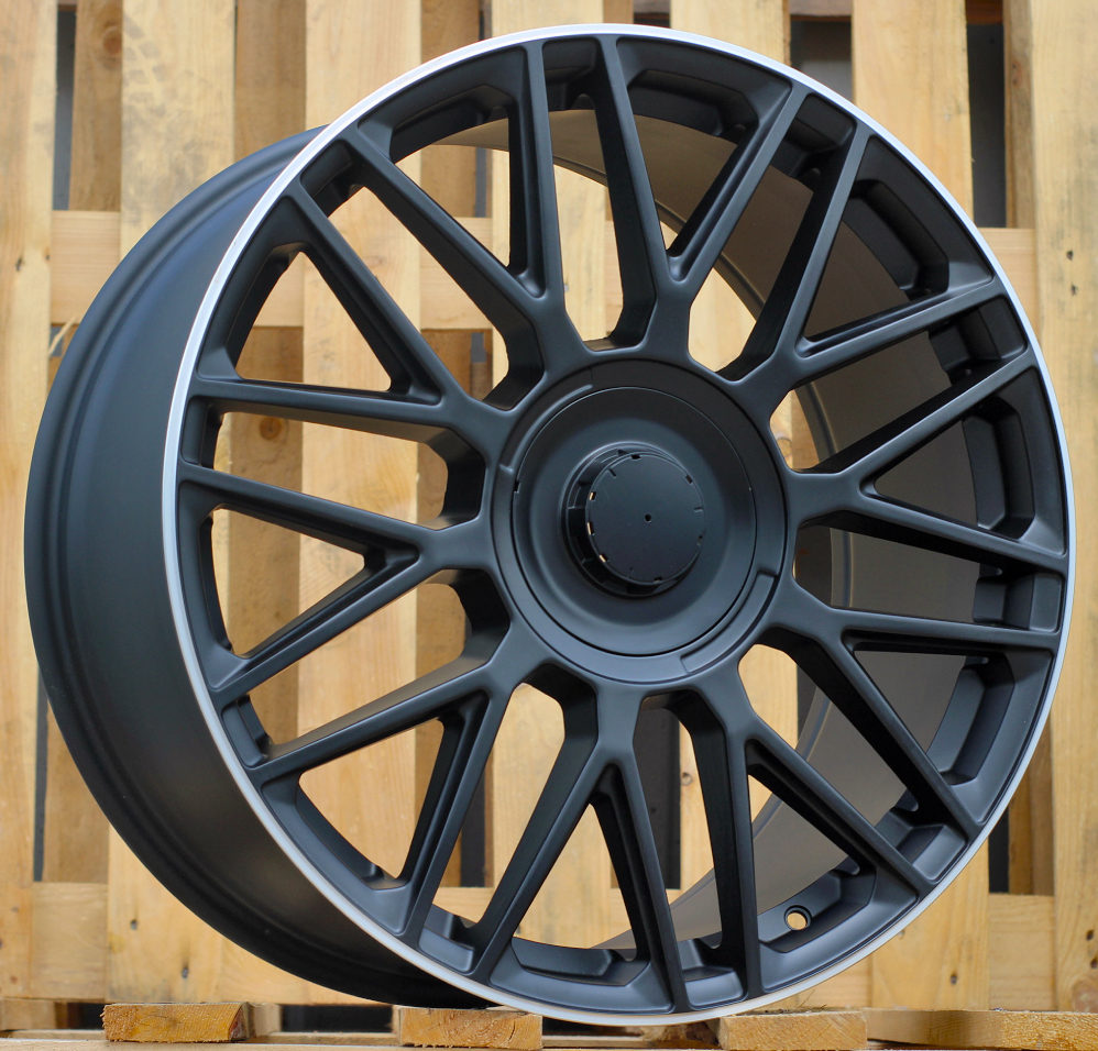 Jante Mercedes 20x8,5 ET38 5x112 - Black Half Matt+Polished Lip