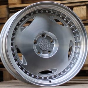 Jante HAXER 15x8 ET20 4x100 - Polished Silver+Polished Lip