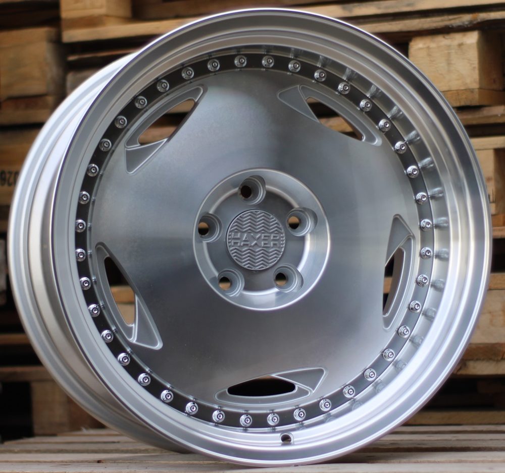 Jante HAXER 15x8 ET20 4x100 - Polished Silver+Polished Lip
