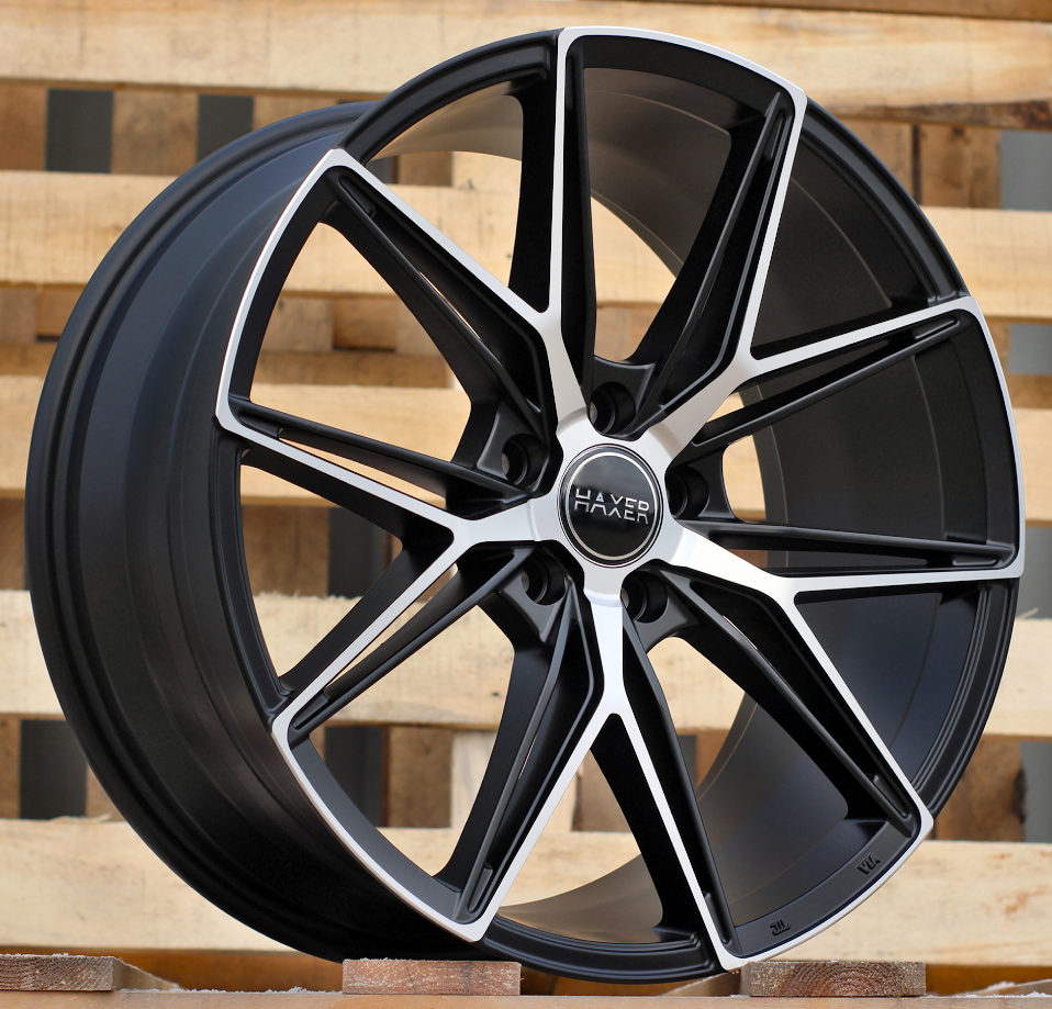 Jante HAXER 19x8,5 ET40 5x112 - Black Polished Half Matt