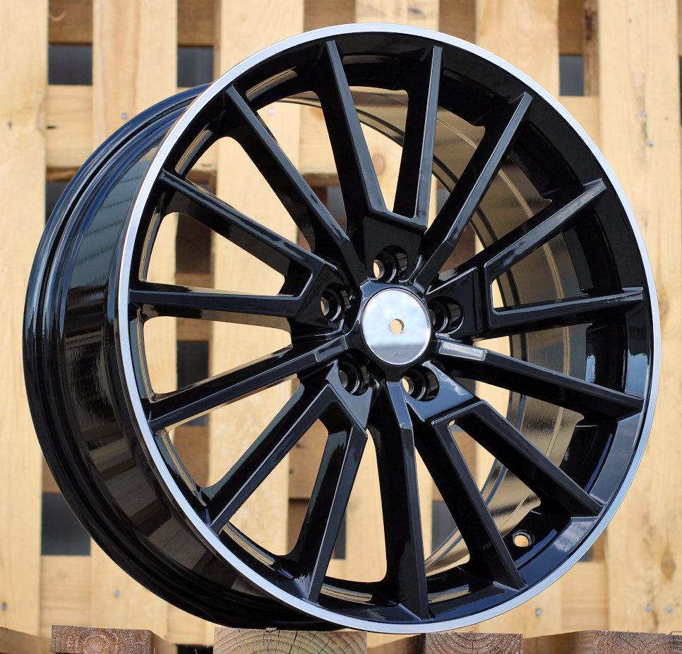 Jante Skoda 17x7 ET46 5x112 - Black+Polished Lip