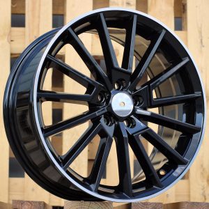 Jante Skoda 18x8 ET42 5x112 - Black+Polished Lip