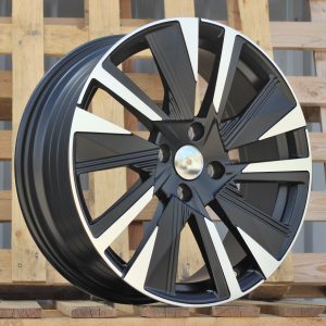 Jante Peugeot 18x7 ET35 4x108 - Black Polished Half Matt