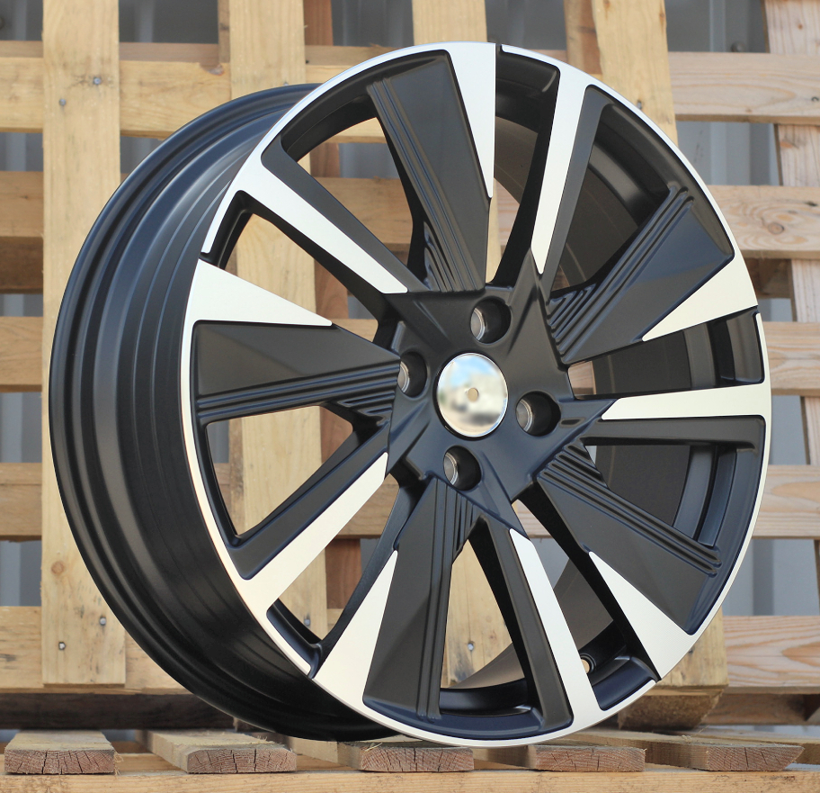 Jante Peugeot 18x7 ET35 4x108 - Black Polished Half Matt