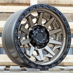 Jante 4X4 17x8,5 ET-12 5x150 - Matt Bronze + Black Lip