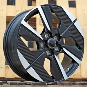 Jante Peugeot 17x7 ET32 4x108 - Black Polished Half Matt