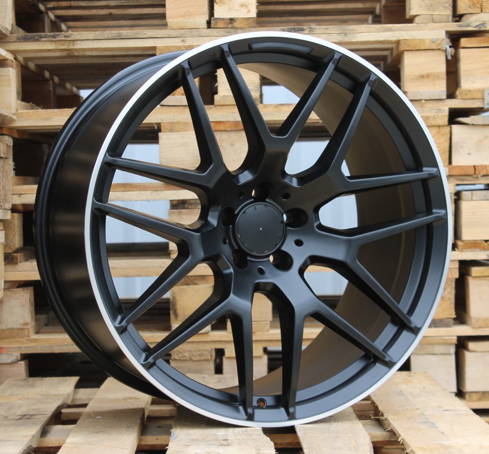 Jante Mercedes 21x10 ET52 5x112 - Black Half Matt+Polished Lip