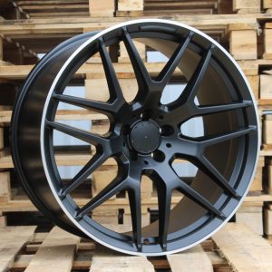 Jante Mercedes 22x11,5 ET42 5x112 - Black Half Matt+Polished Lip