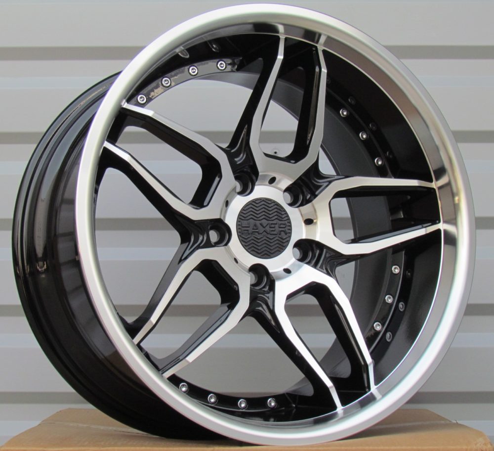 Jante HAXER 18x10 ET15 5x120 - Black Polished+Powder Coating