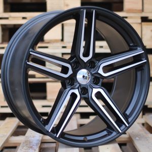 Jante HAXER 20x9 ET35 5x112 - Black Polished Half Matt