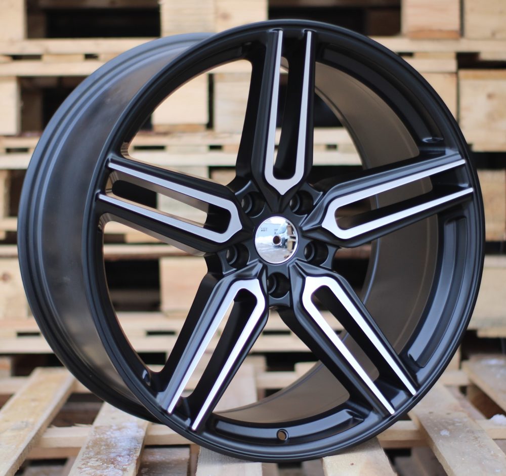 Jante HAXER 20x9 ET35 5x112 - Black Polished Half Matt
