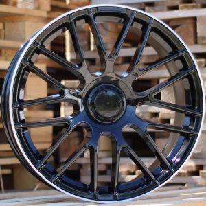 Jante Mercedes 20x8 ET40 5x112 - Black+Polished Lip
