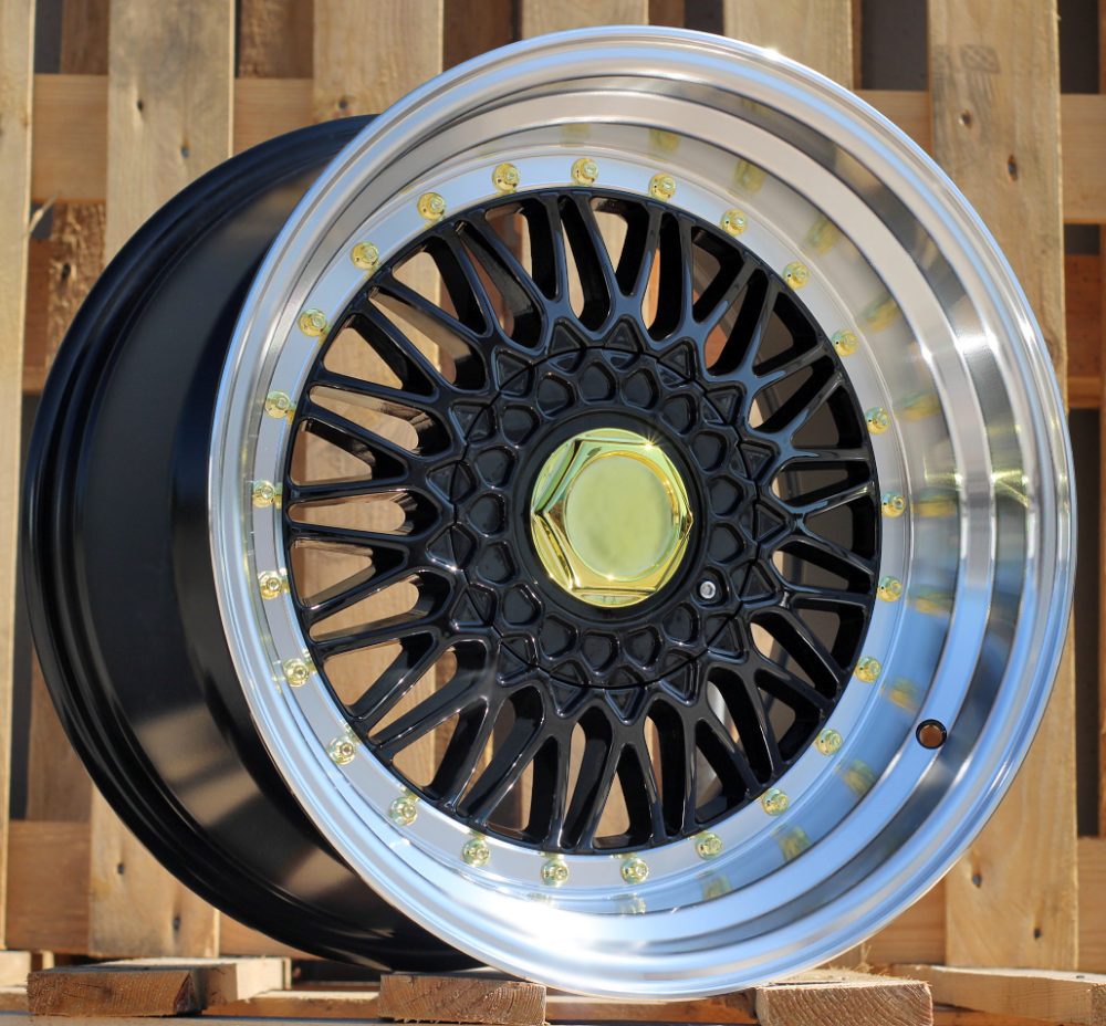 Jante RACIN 13x6 ET30 4x100|4x108 - Black+Polished Lip