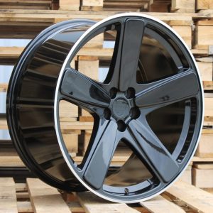 Jante Porsche 20x10 ET19 5x112 - Black+Polished Lip