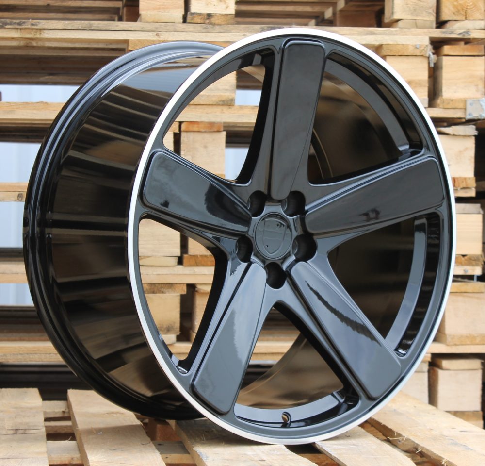 Jante Porsche 21x9 ET26 5x112 - Black+Polished Lip