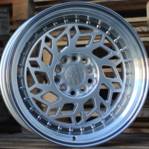 Jante HAXER 17x8 ET30 5x112|5x120 - Silver+Polished Lip