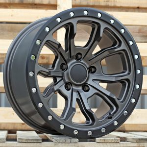 Jante 4X4 17x8,5 ET-12 5x127 - Matt Gray + Black Lip