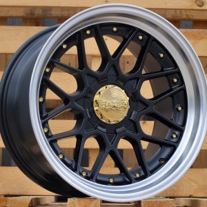 Jante HAXER 18x10 ET15 5x120|5x112 - Black Half Matt+Polished Lip