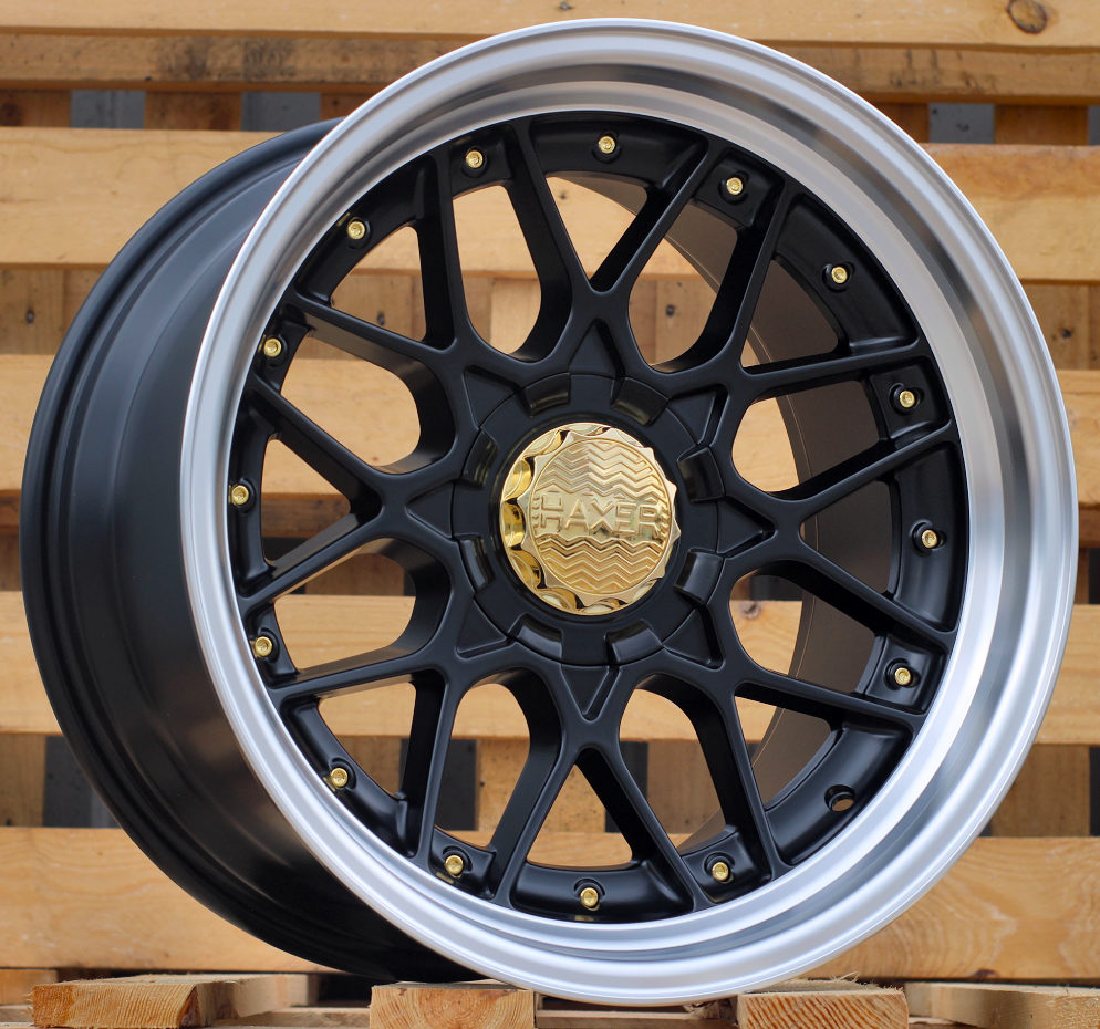 Jante HAXER 18x10 ET15 5x120|5x112 - Black Half Matt+Polished Lip
