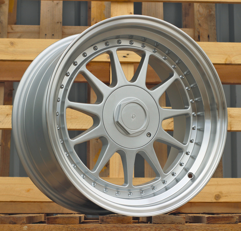Jante RACIN 17x8,5 ET20 5x120 - Silver+Polished Lip