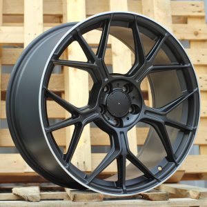 Jante Mercedes 20x8,5 ET40 5x112 - Satin Black+Silver Lip