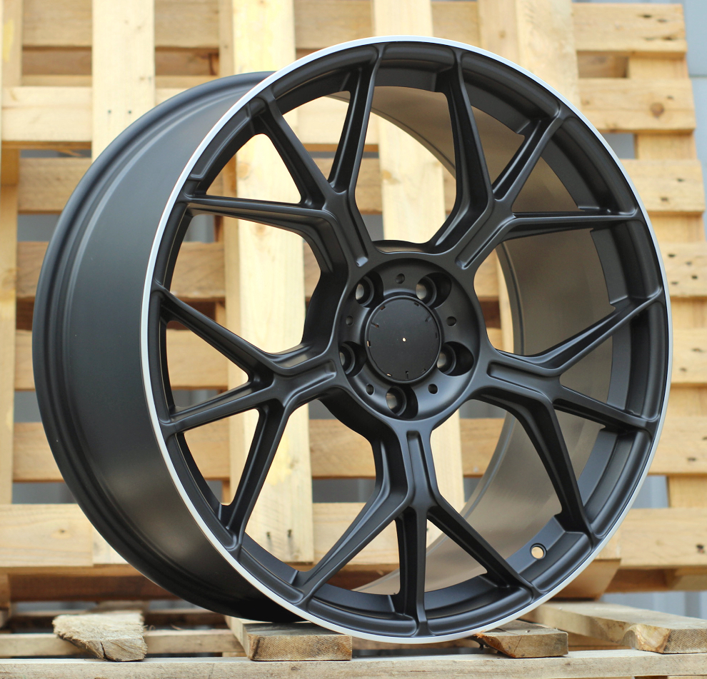 Jante Mercedes 20x8,5 ET40 5x112 - Satin Black+Silver Lip