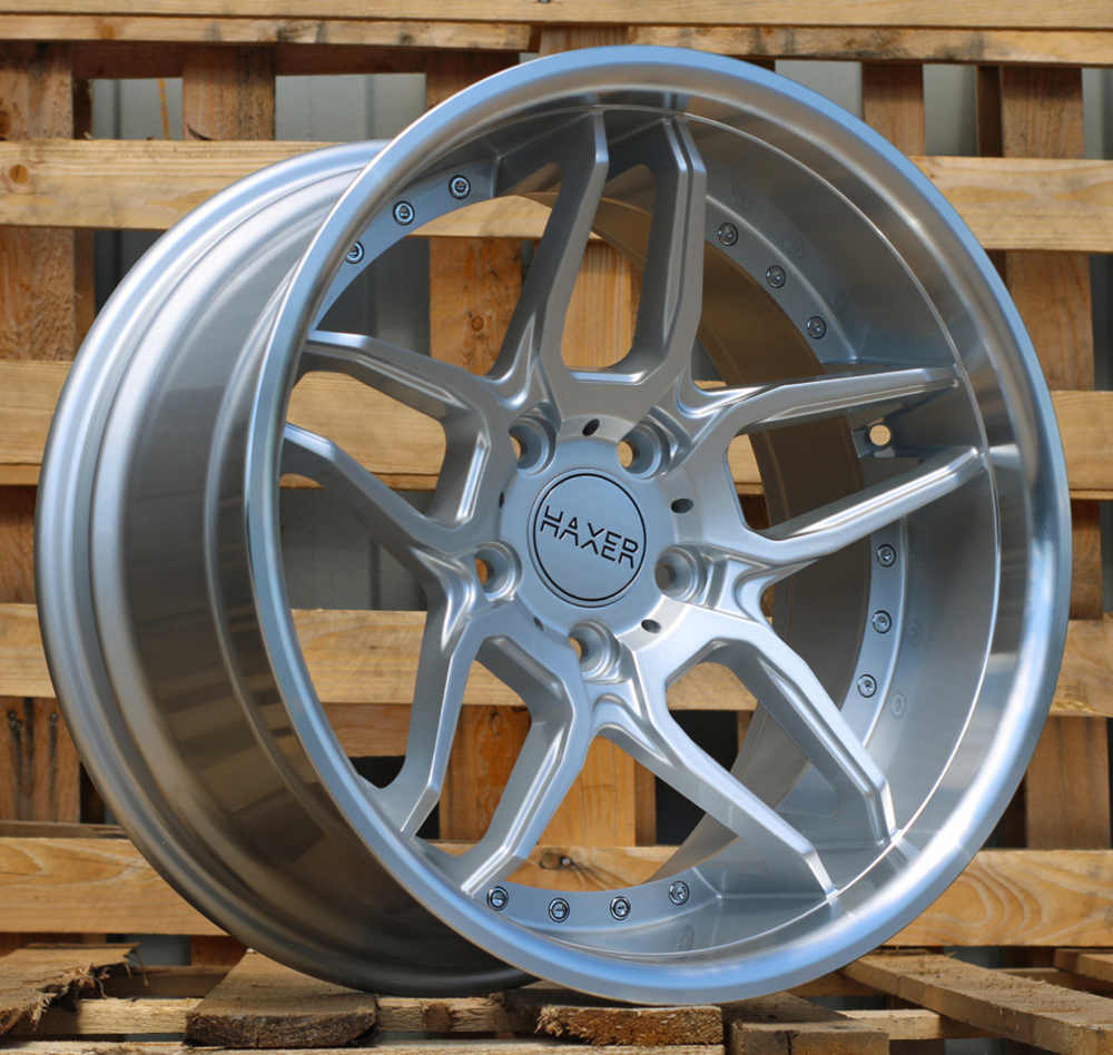Jante HAXER 19x8,5 ET35 5x120 - Silver+Polished Lip
