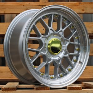 Jante HAXER 17x8 ET30 5x112|5x120 - Silver+Polished Lip