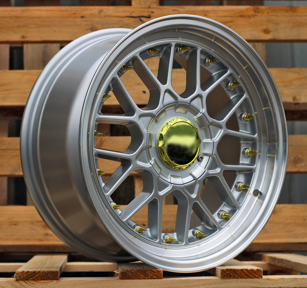 Jante HAXER 17x8 ET30 5x112|5x120 - Silver+Polished Lip