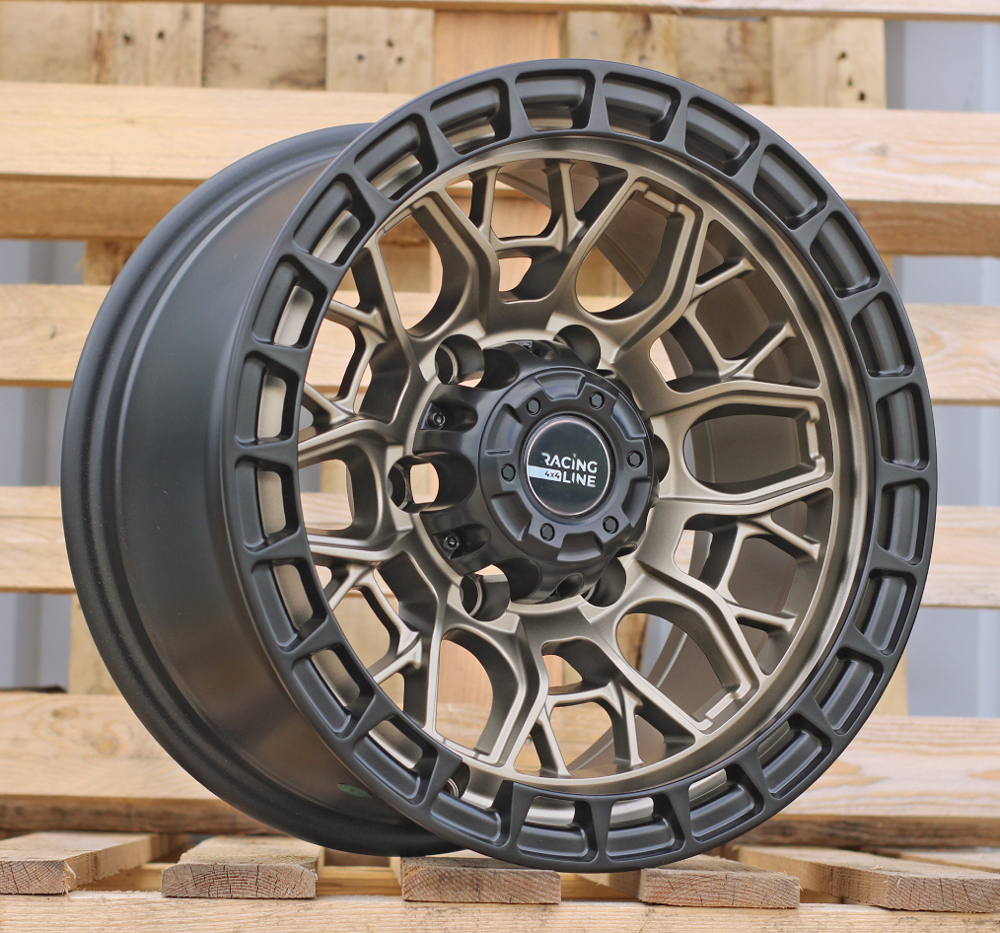 Jante 4X4 15x8 ET-10 6x139,7 - Black Half Matt Dark Bronze