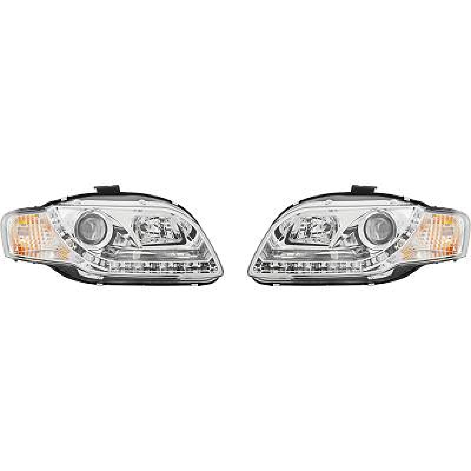 Jogo de faróis principais para Audi A4 Berlina/Avant (8E) 04-07