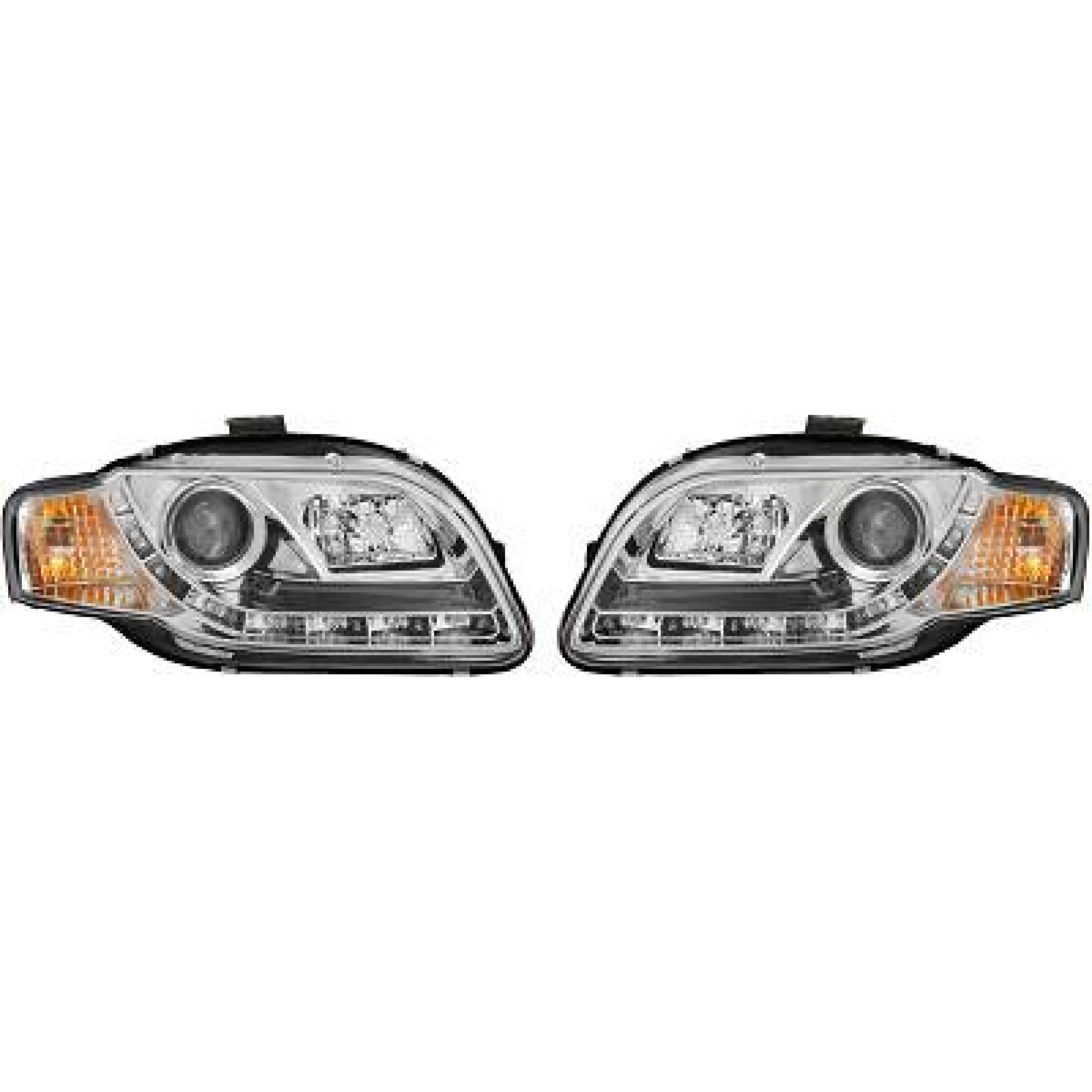 Jogo de faróis principais para Audi A4 Berlina/Avant (8E) 04-07