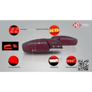 Jogo de farolins traseiros para Audi A3 03-08