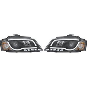 Jogo de faróis principais para Audi A3 Berlina/Sportb./Cabrio 08-12