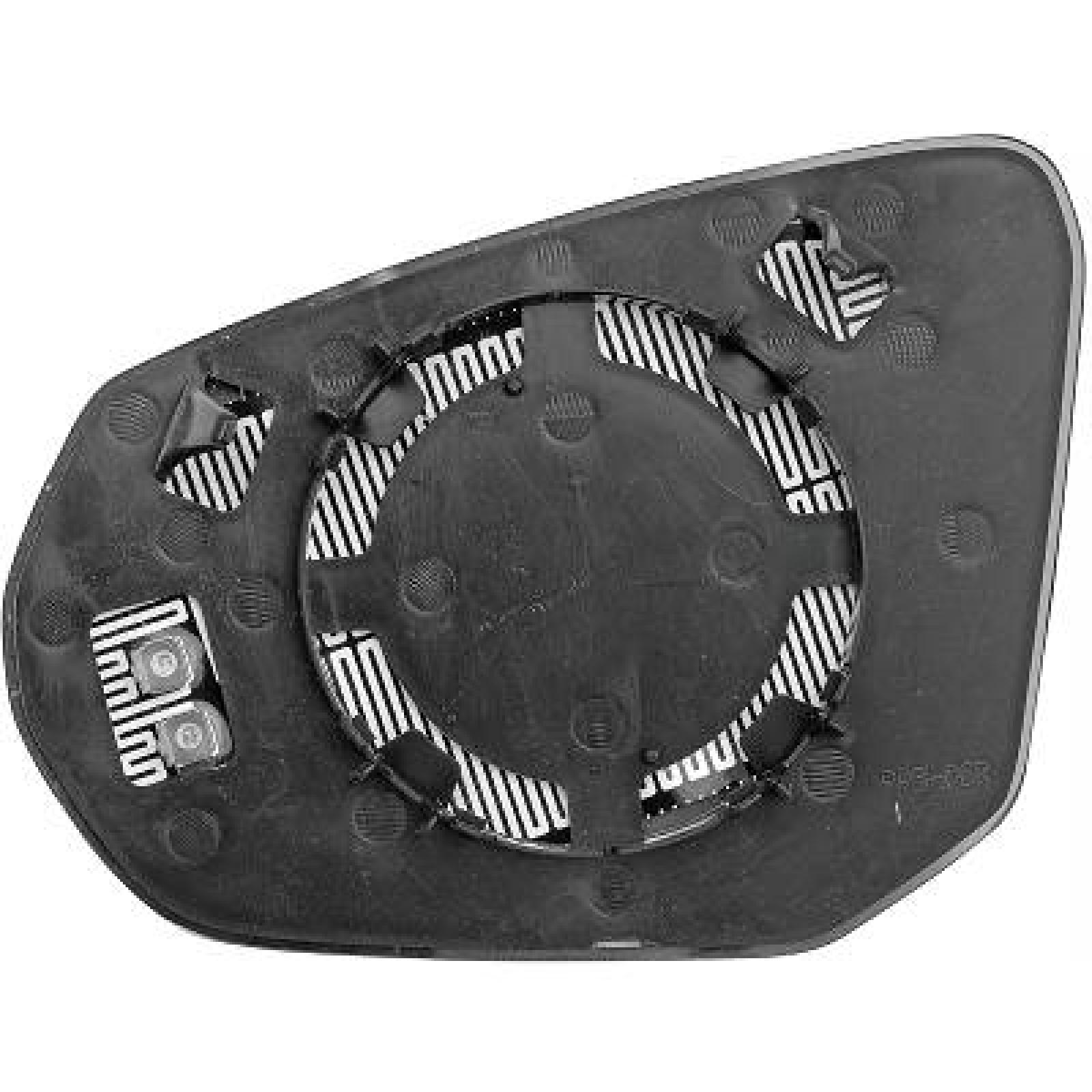 Vidro de espelho, espelho retrovisor exterior Direito para Audi Q2 16->>
