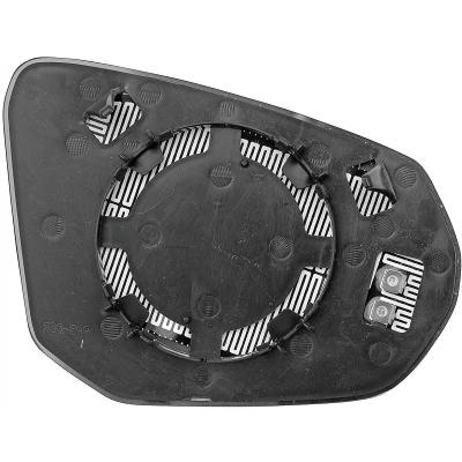 Vidro de espelho, espelho retrovisor exterior Esquerdo para Audi Q2 16->>