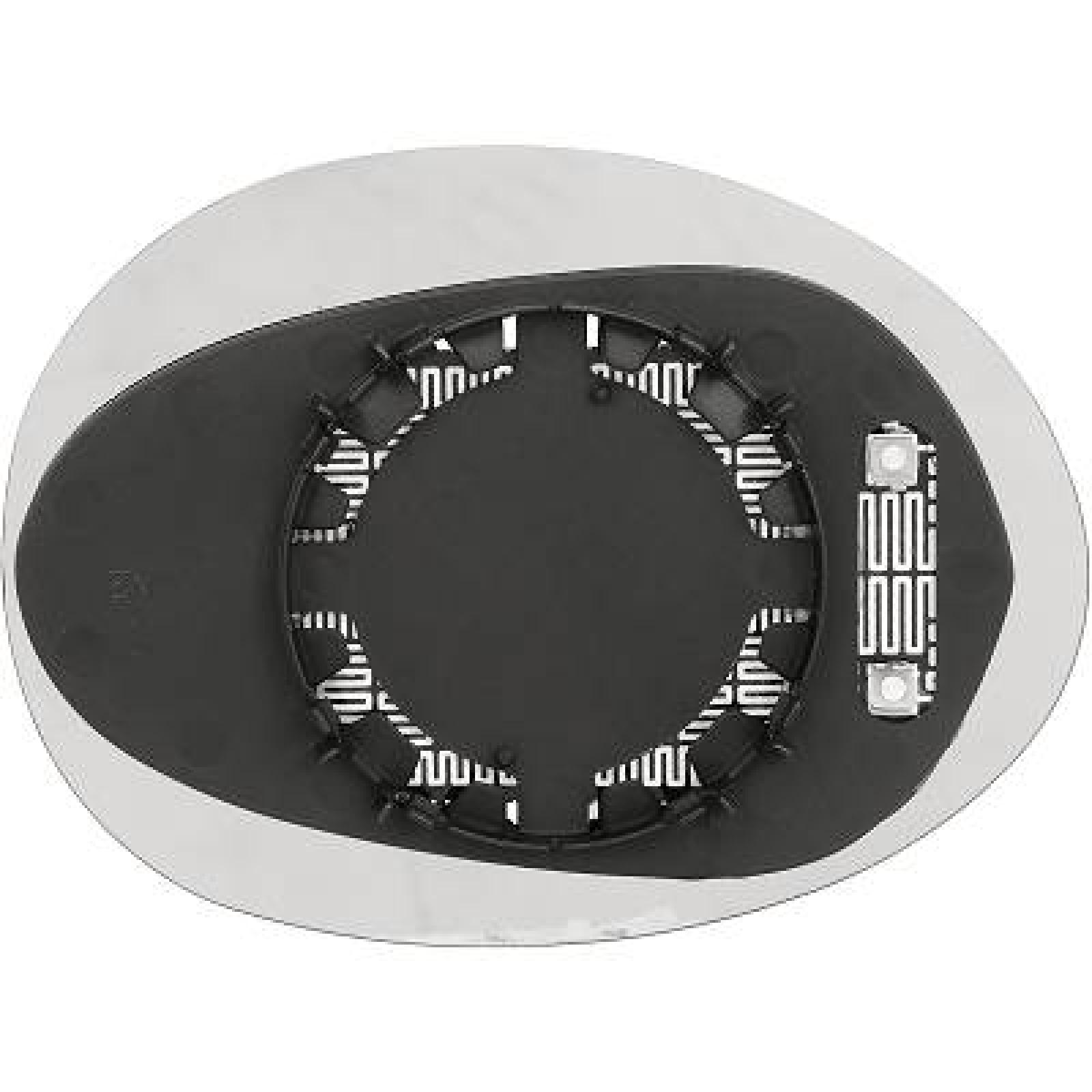 Vidro de espelho, espelho retrovisor exterior Direito para BMW Mini 14-21