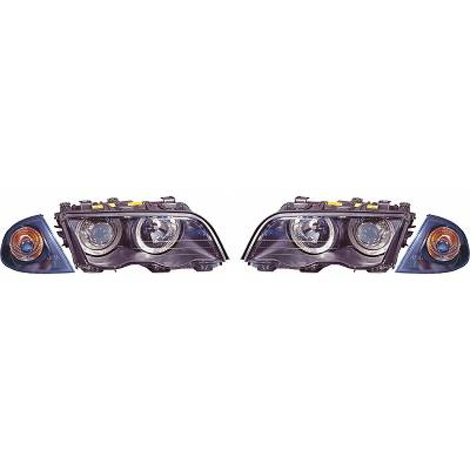 Jogo de faróis principais para BMW 3-Série (E46) Berlina/Touring 98-01
