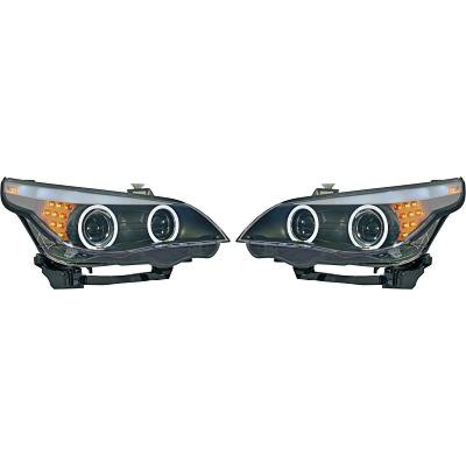 Jogo de faróis principais para BMW 5-Série (E60/61) 03-07